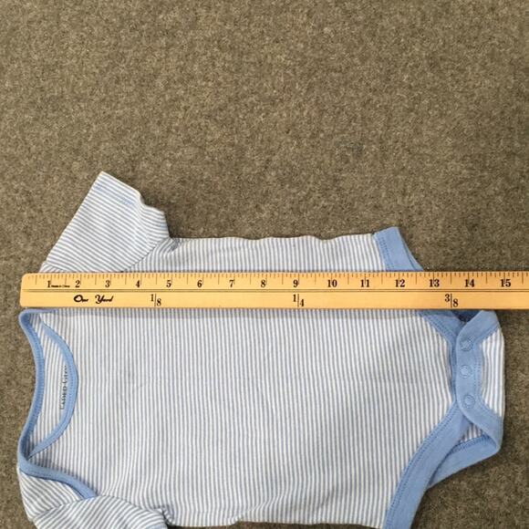 Faded Glory Baby Boy 6-9M ORGANIC Striped Bodysuit 100% Cotton Minimalist Unisex - Picture 6 of 7